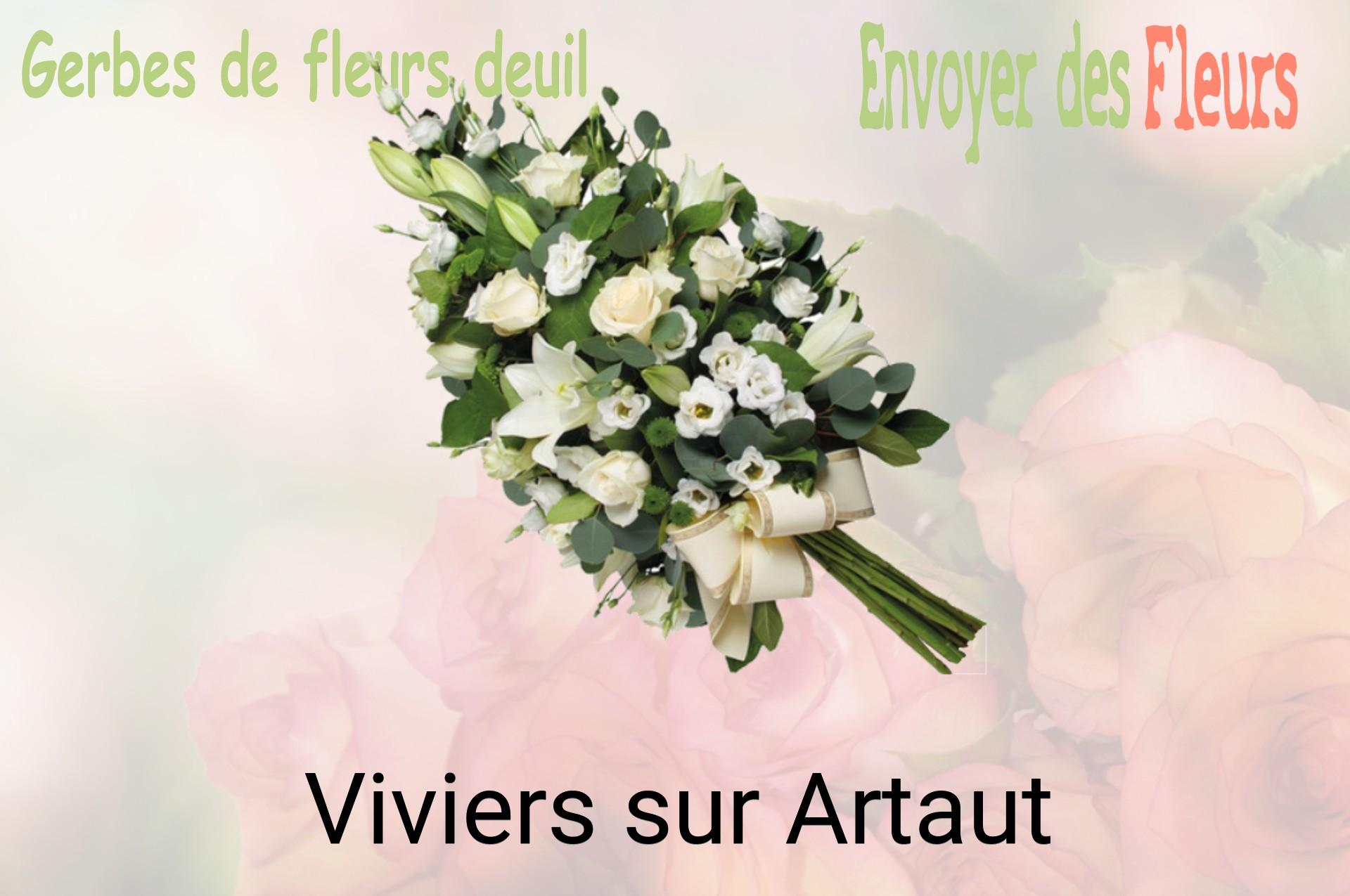 Gerbe de fleurs de deuil livrée à Viviers-sur-Artaut